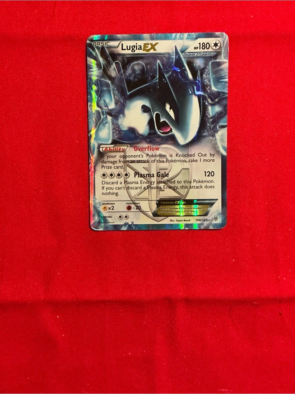 Lugia EX Ultra Rare Holo Pokémon Legendary Treasures Team Plasma Trading Card